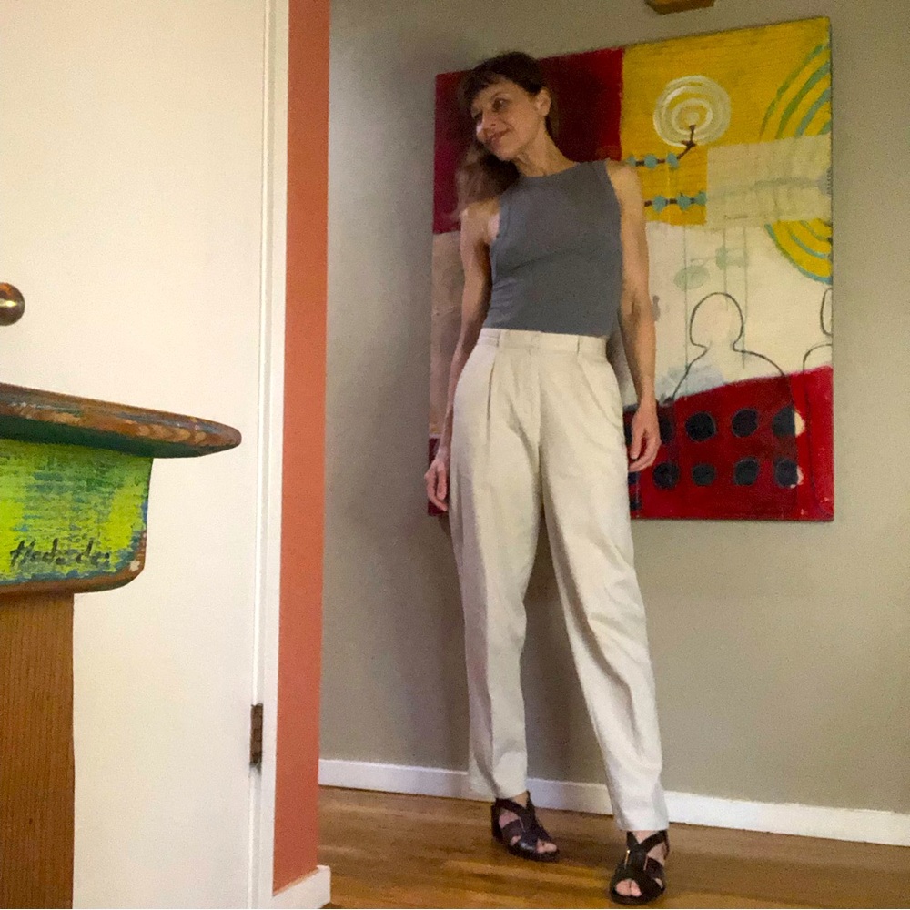 High Rise Pleated Trousers Vintage Sz 6 (fits like 2/4)